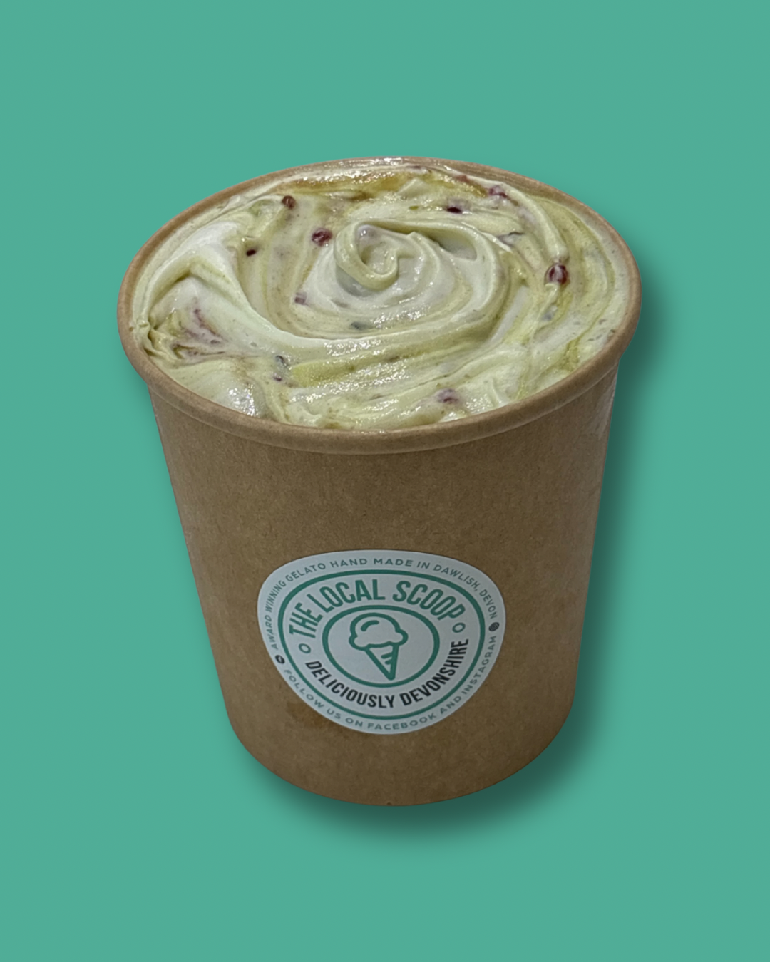 Raspberry and Pistachio pavlova